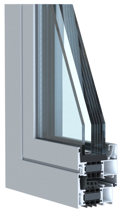 aluminium inbraakwerend raamsysteem met isolatie, geschikt voor ramen en deuren van gebouwen die hoge veiligheid vereisen
