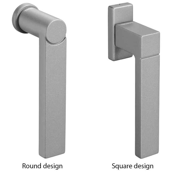 aluminium handvat met aluminium afwerking in rond of vierkant design